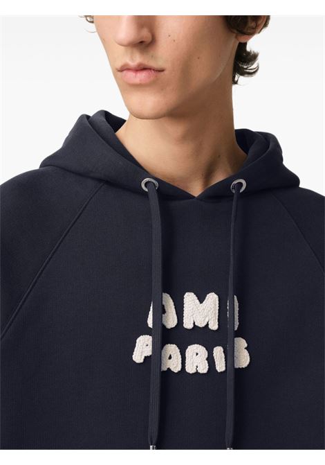 ami paris hoodie woman navy AMI PARIS | USW275.7474011